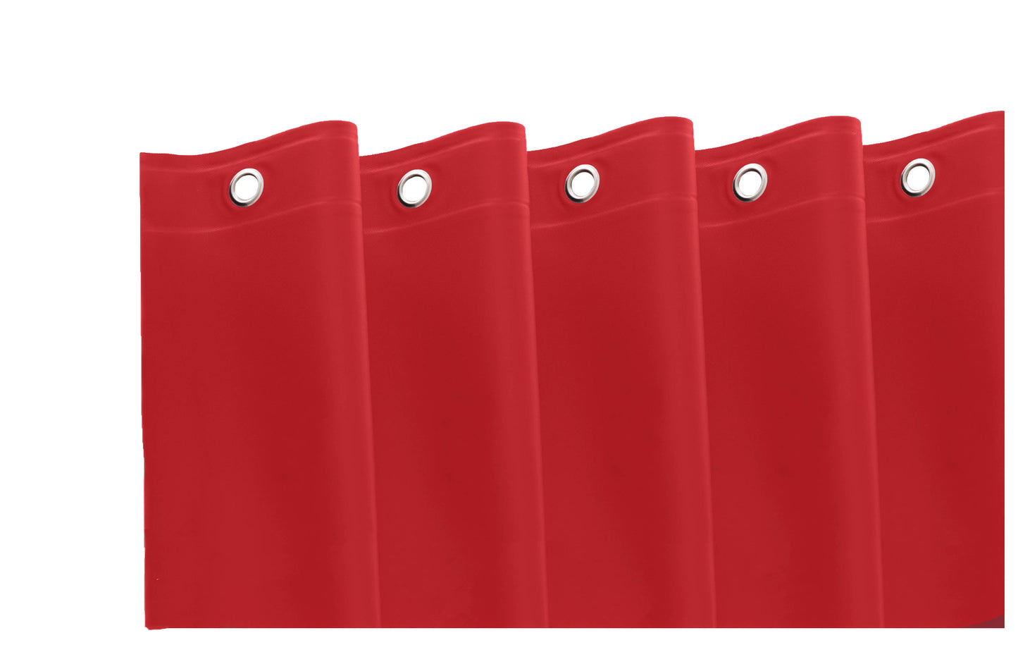 72" Red Vinyl Shower Curtain Liner-2