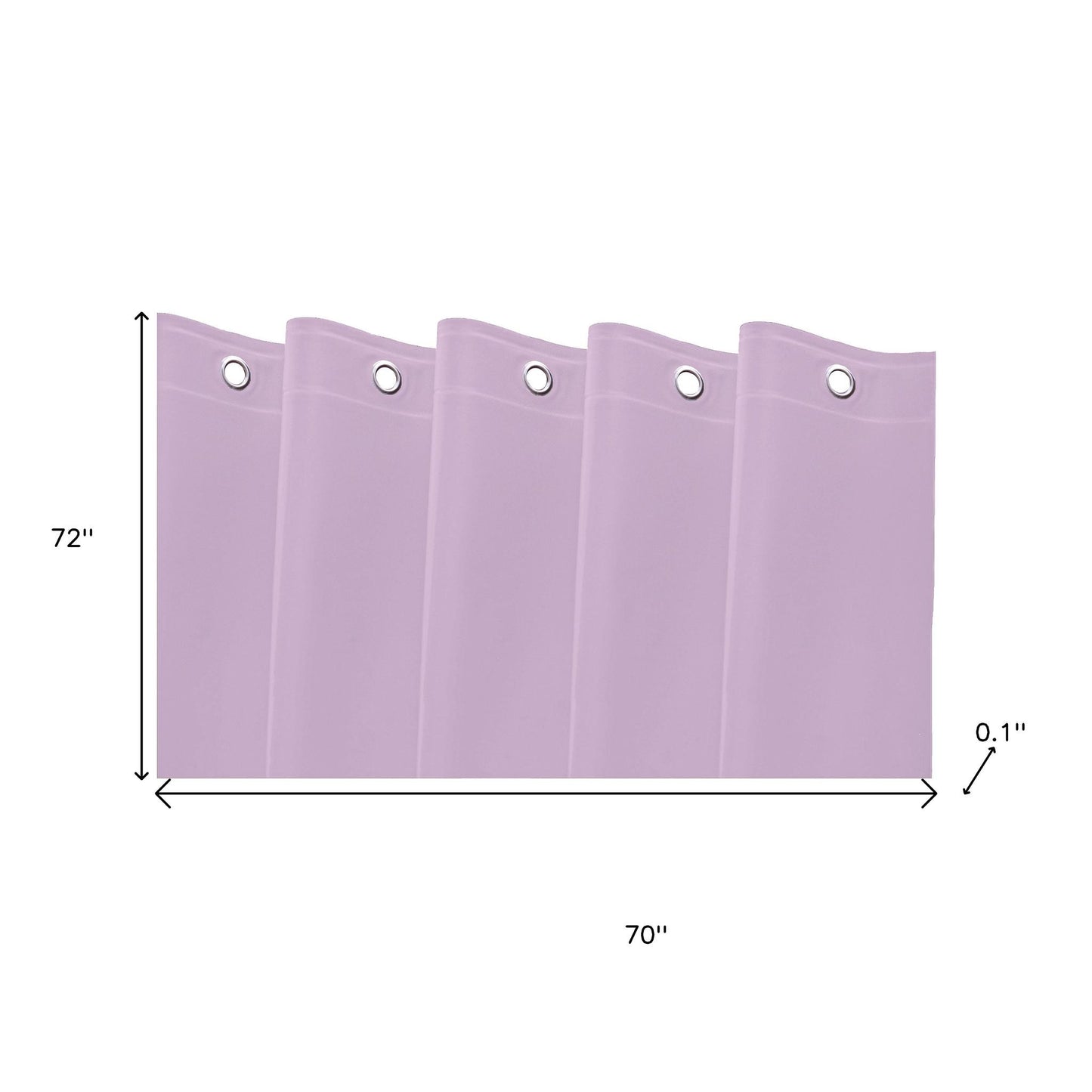 72" Lilac Vinyl Shower Curtain Liner-6