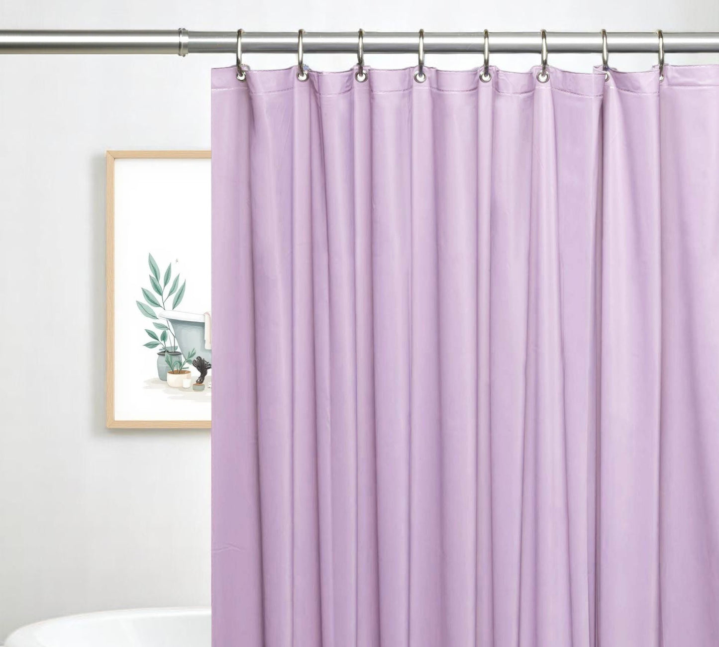 72" Lilac Vinyl Shower Curtain Liner-1