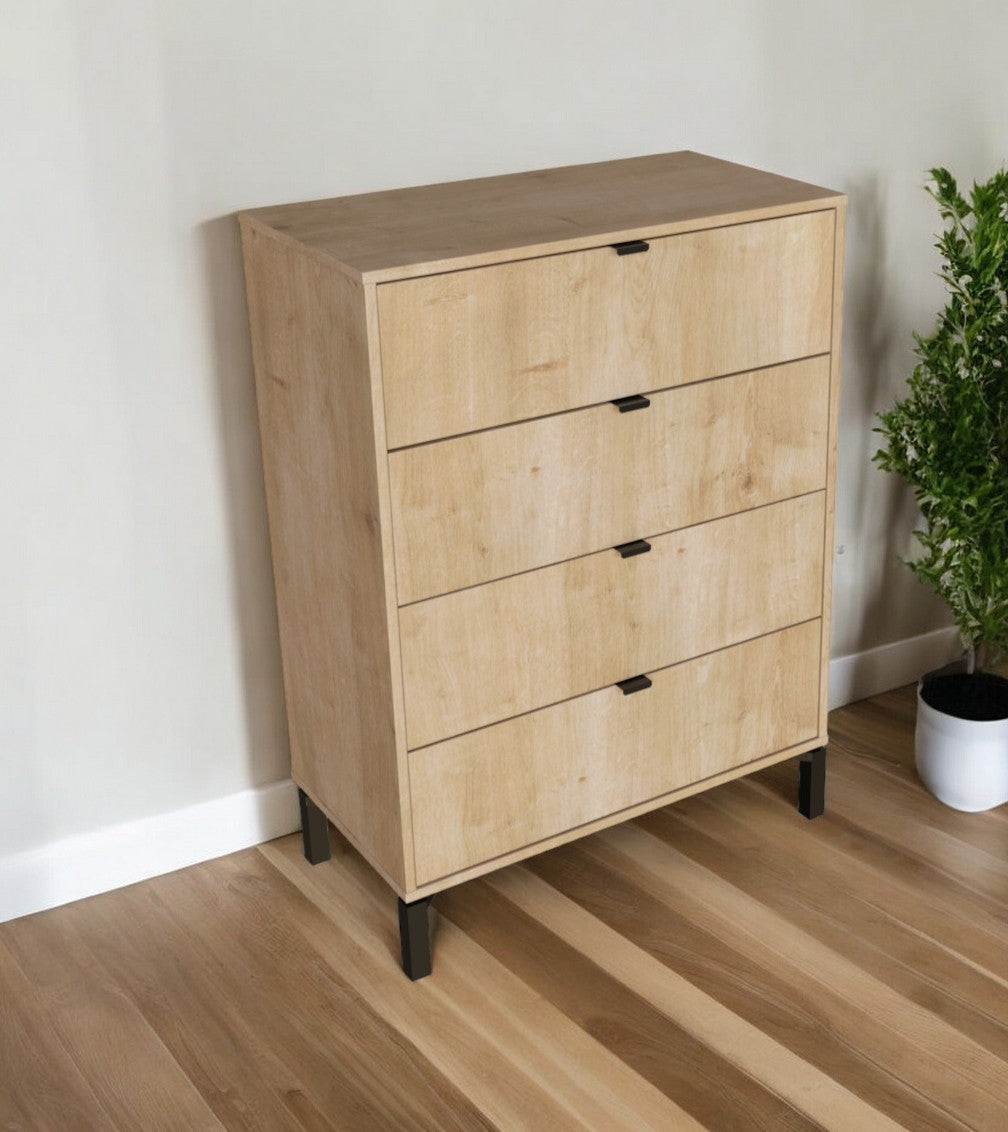 30" Natural Four Drawer Dresser-0