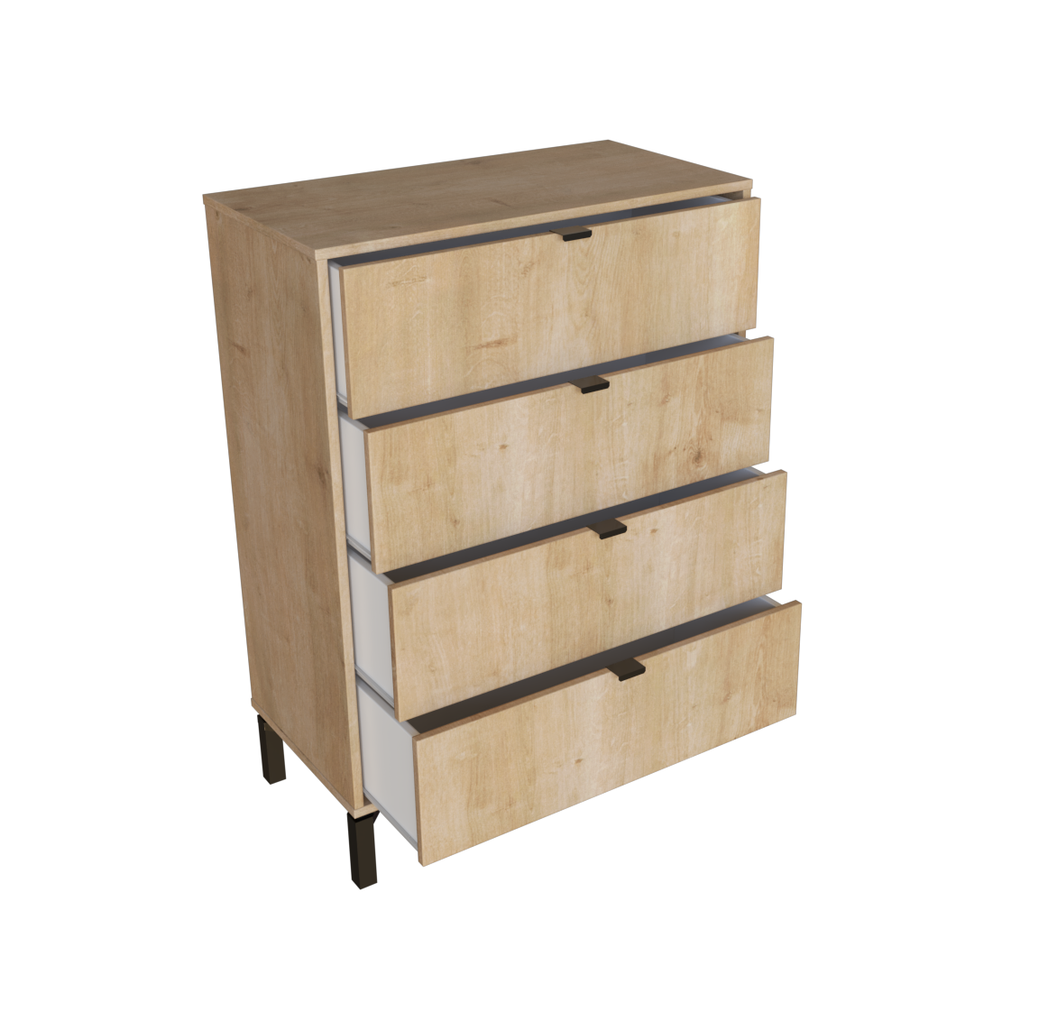 30" Natural Four Drawer Dresser-2