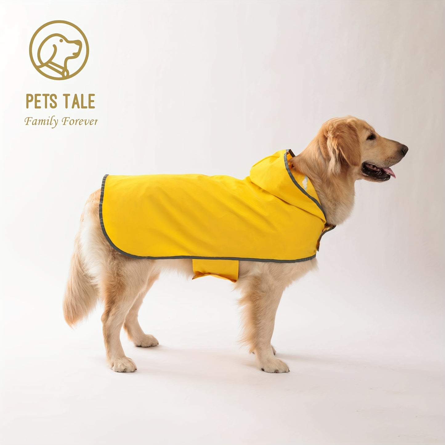 PETS TALE Reversible Waterproof Dog Raincoat - 1pc Polyester Pet Jacket with Duck Print - Machine Washable, Adjustable Straps for Small to Extra Large Breeds