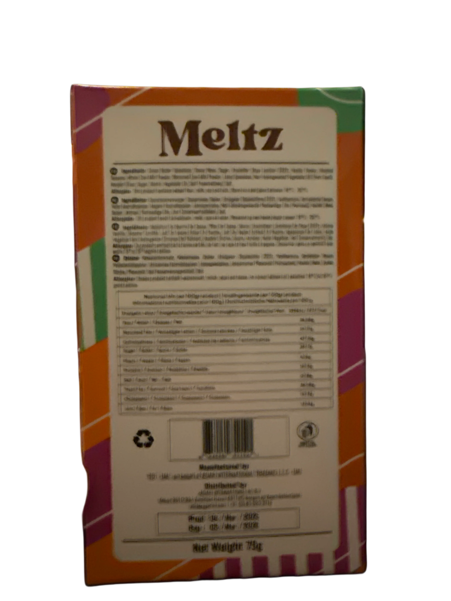Meltz Dubai Chocolate Coconut Pistachio Knafeh Flavour 75G - Dubai Edition