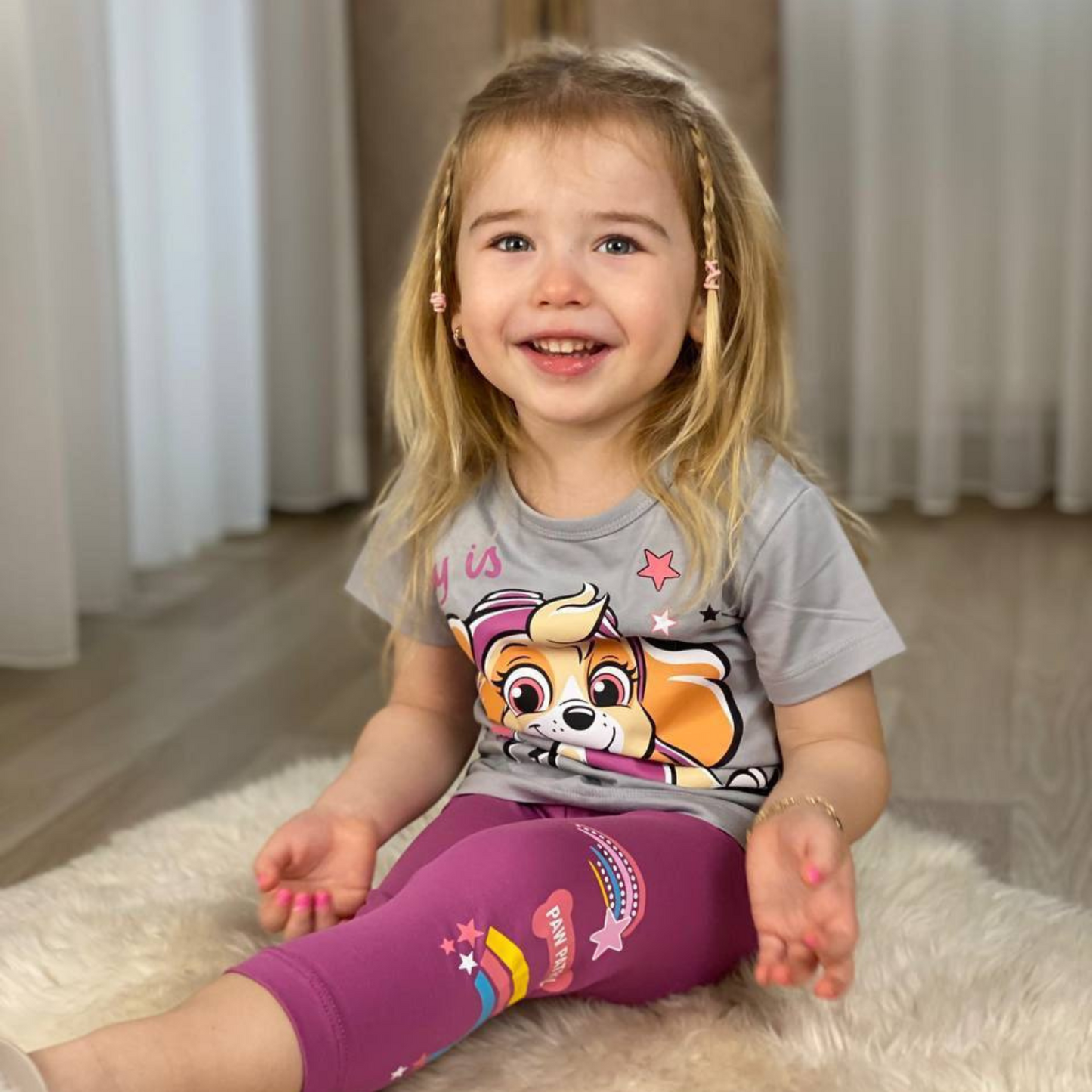 Everyday Fun Girls' Cotton Leggings Set-4