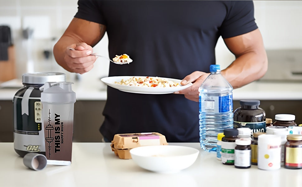 20.29oz Leak-Proof Protein Shaker Bottle for Smoothies and Fitness, BPA-Free Blender Cup for Sports and Gym Workouts