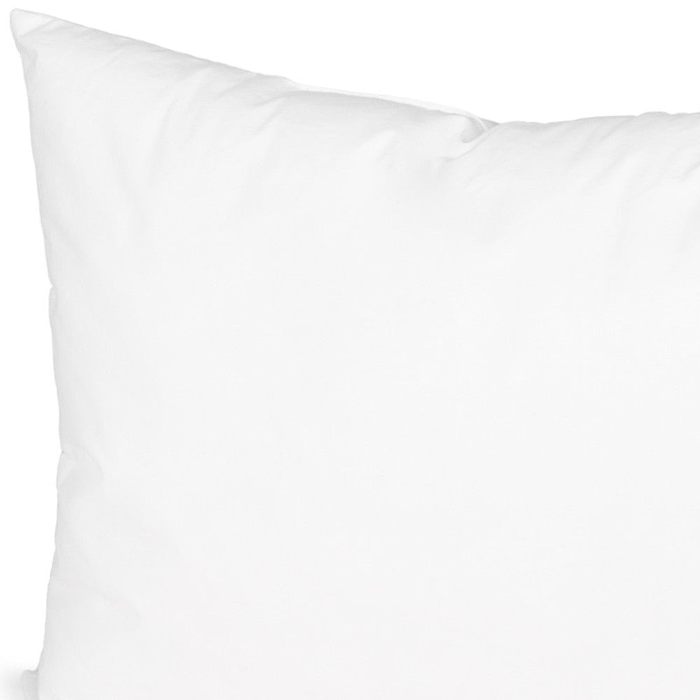 15" X 23" White Cotton Down Blend Throw Pillow Insert-3