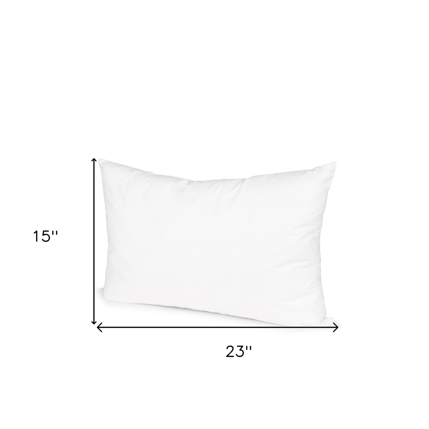 15" X 23" White Cotton Down Blend Throw Pillow Insert-4