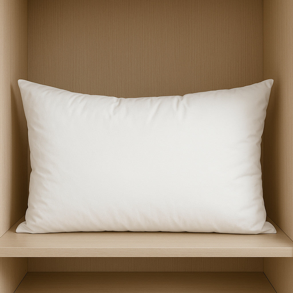 15" X 23" White Cotton Down Blend Throw Pillow Insert-0