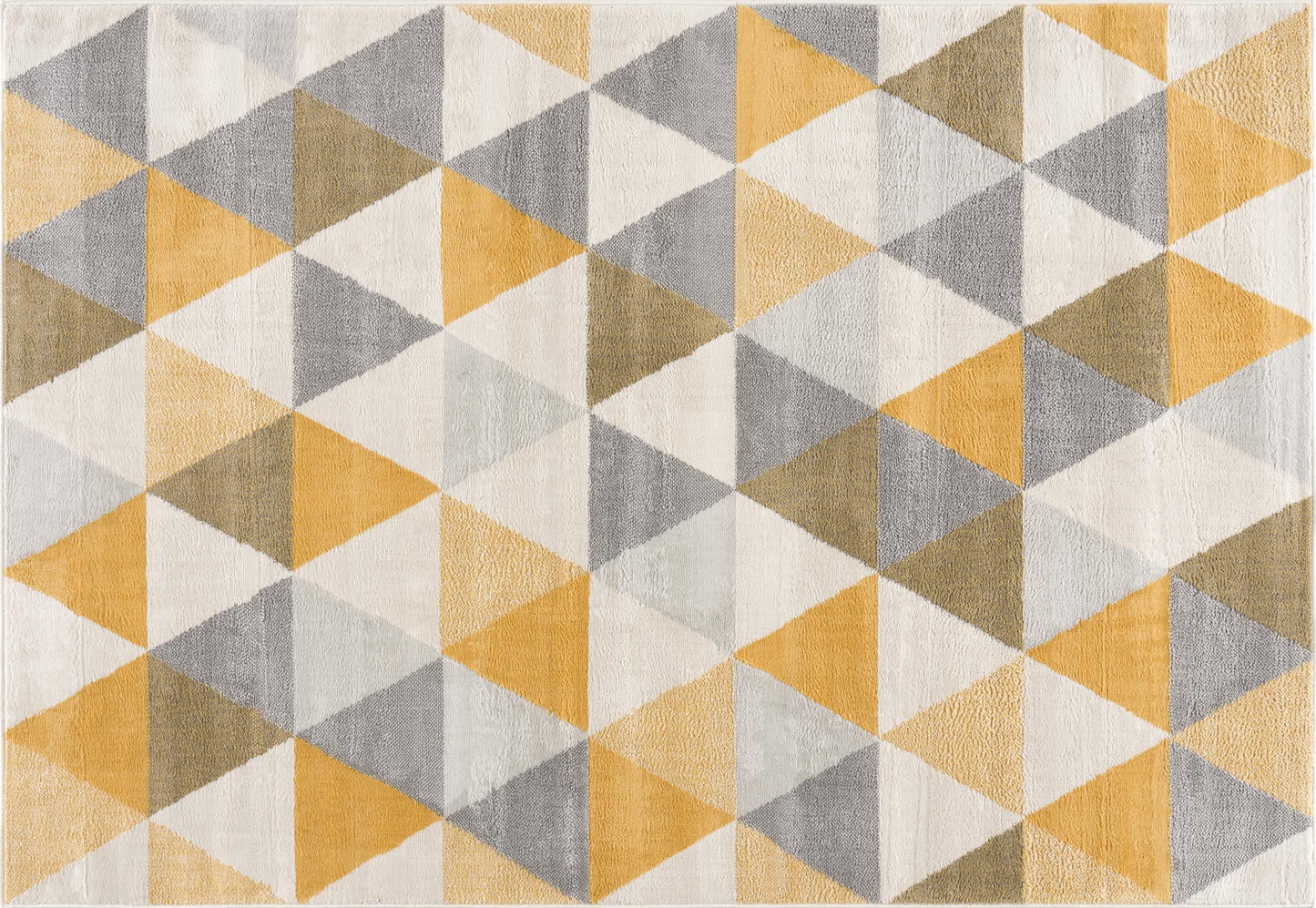 2' X 2' Yellow Beige And Gray Geometric Square Rug-1