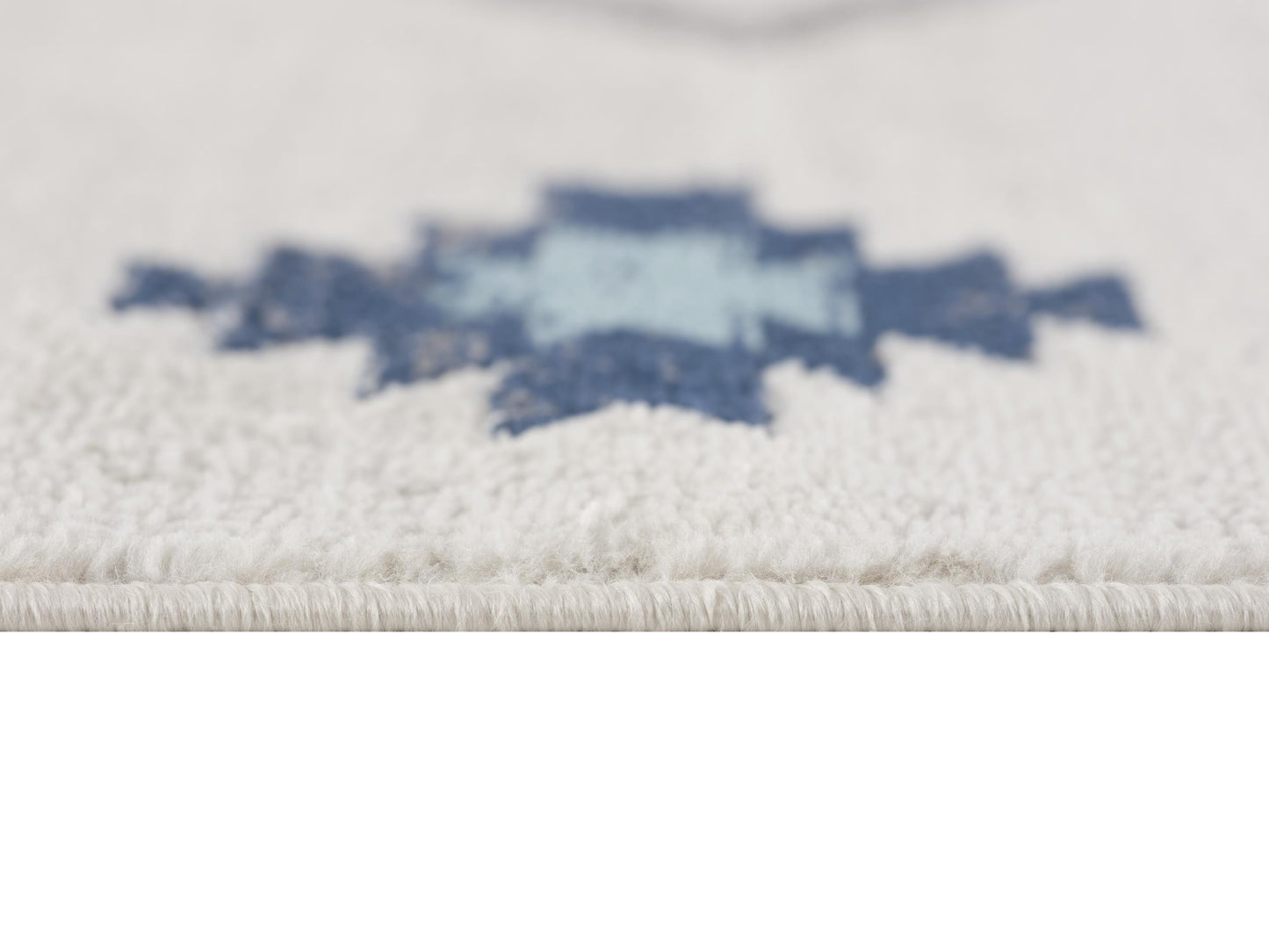 2' X 2' Blue Beige And Gray Southwestern Square Rug-5