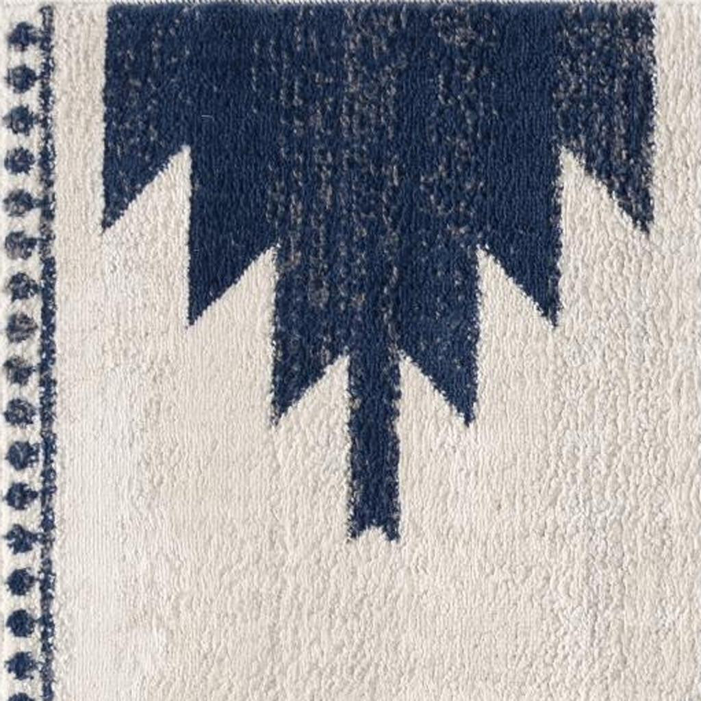 2' X 2' Blue Beige And Gray Southwestern Square Rug-4