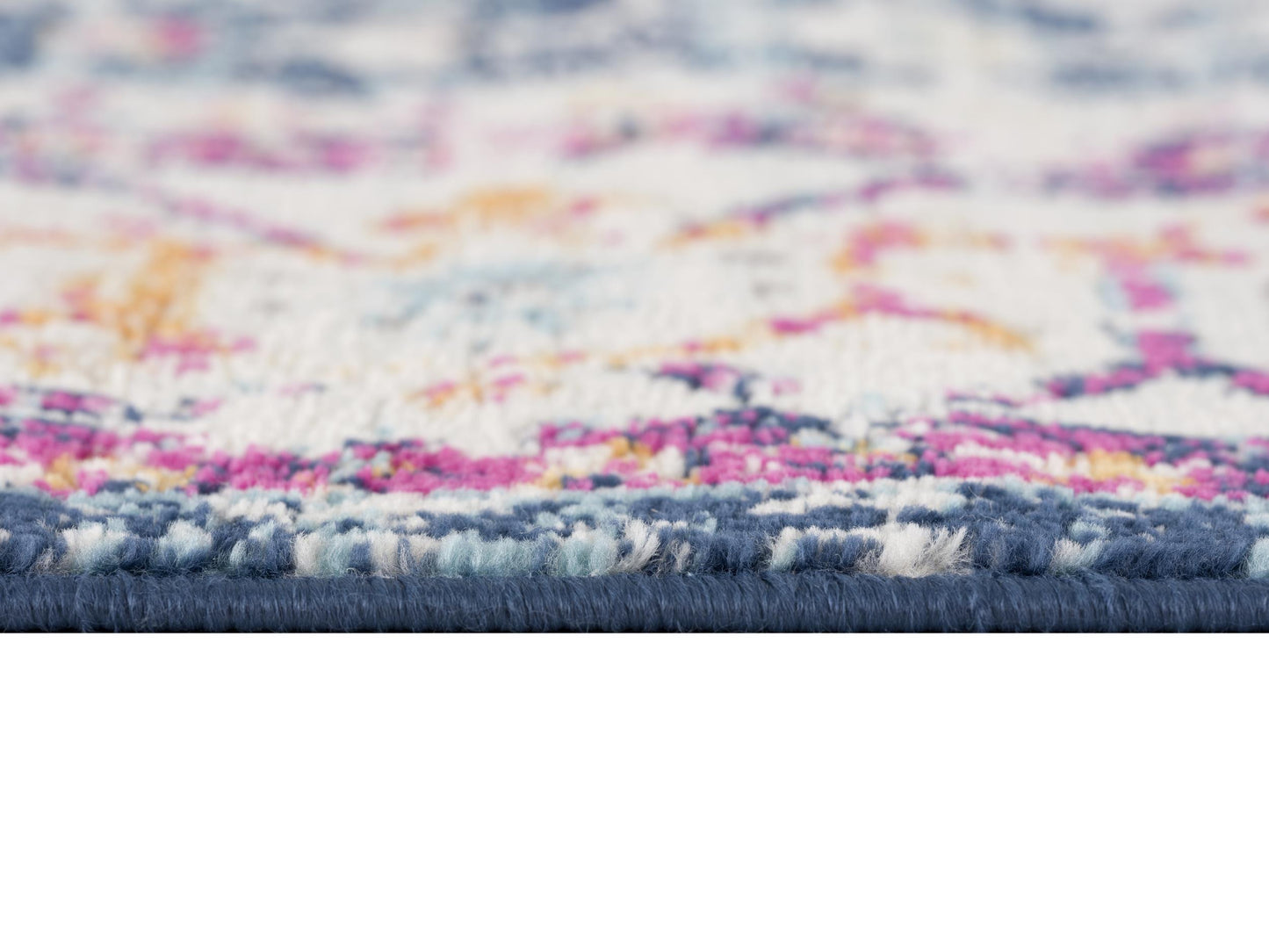 2' X 2' Blue Beige And Pink Southwestern Square Rug-5