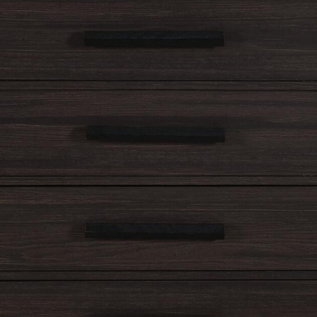 33" Brown Wood Five Drawer Dresser-4