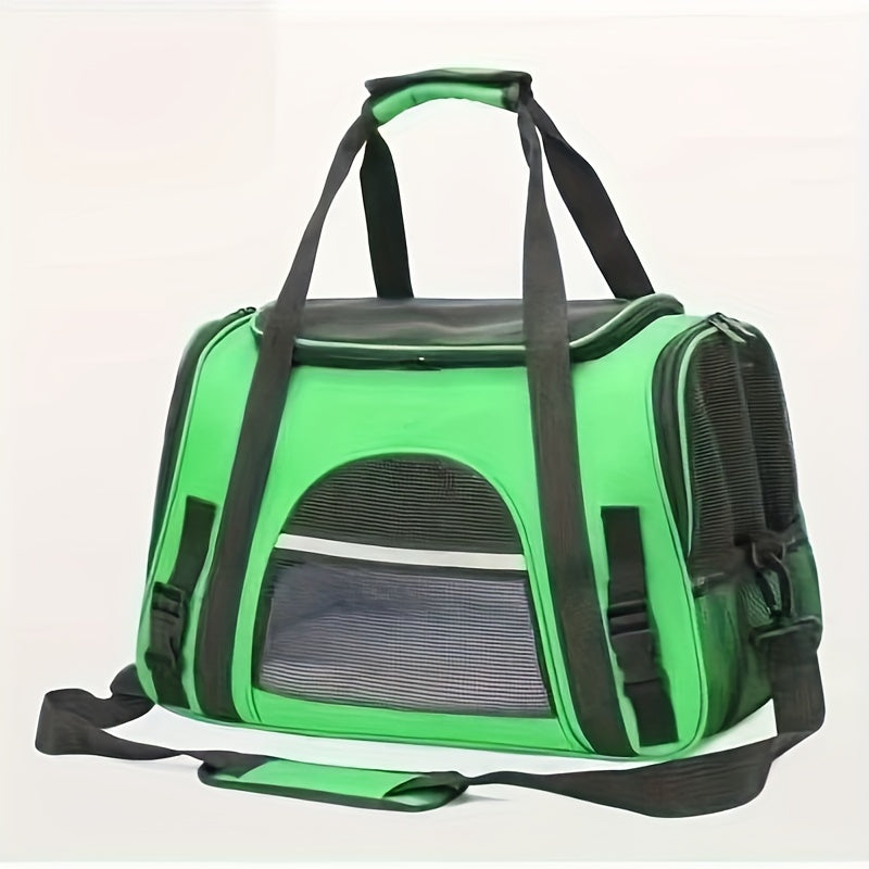 Ultra-Comfy Portable Pet Carrier Bag - Premium Plush Mat for Puppies & Kittens - Safe, Stylish & Hassle-Free Travel Solution for Outdoor Adventures