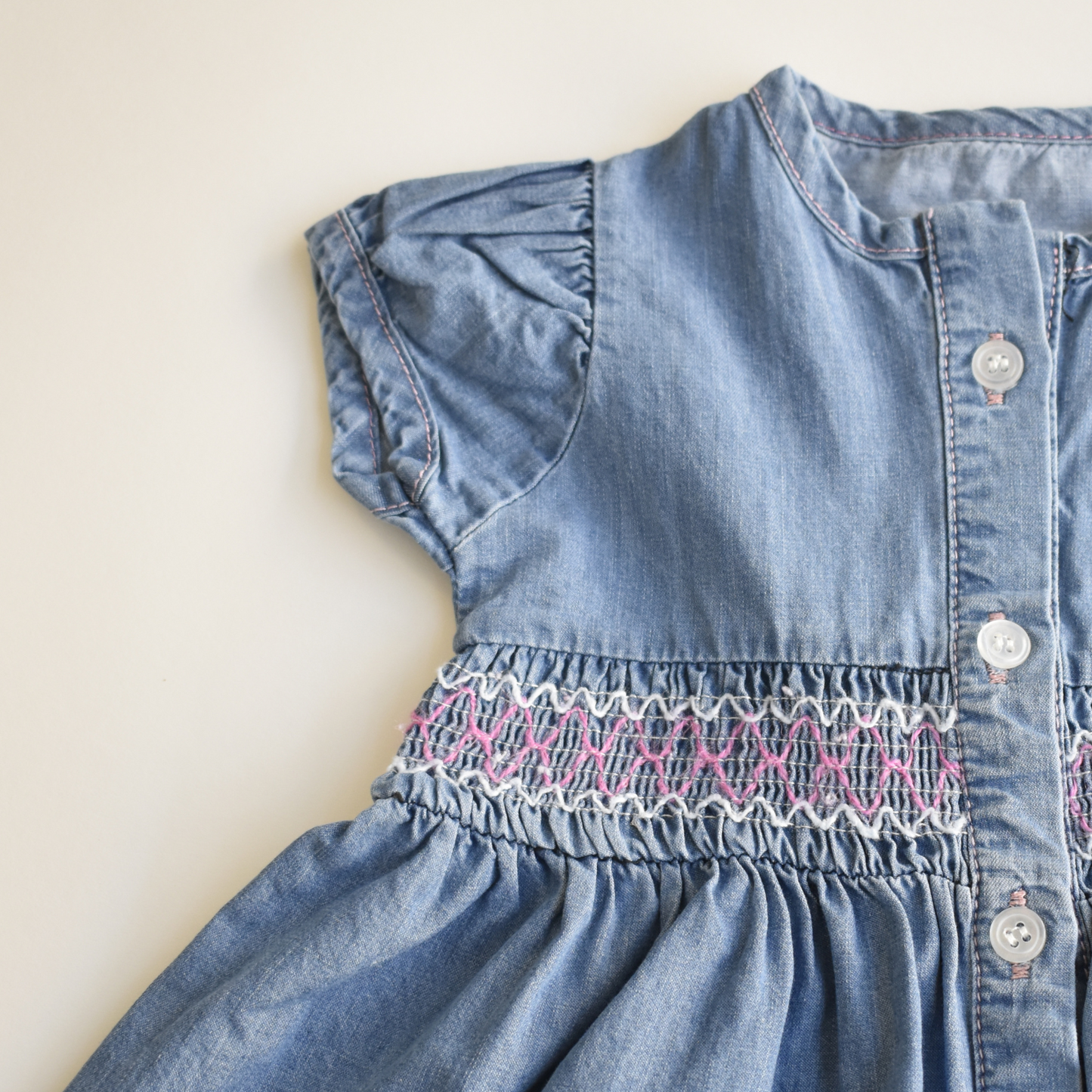 Cloud Cuddle Girls Denim Dress-3