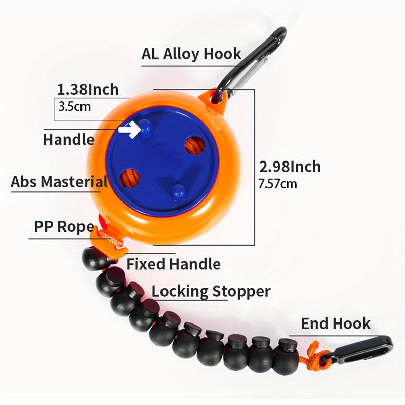 Portable Clothes Drying Line for Camping and Travel - Lightweight and Compact with 12 Clothespins Included