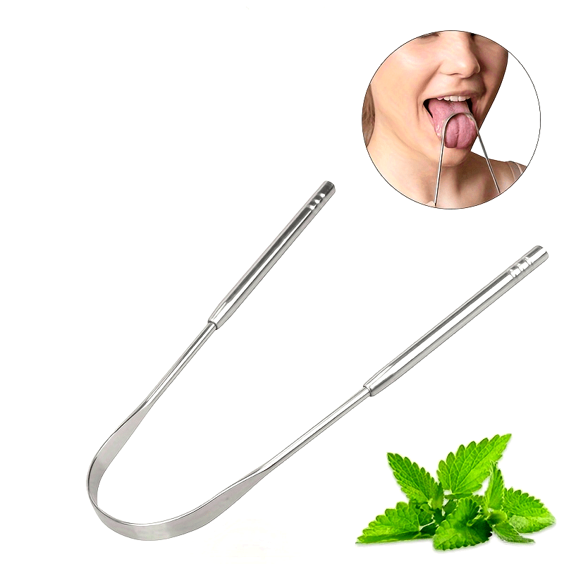 Tongue Scraper, Halitosis Reduction, Stainless Steel Tongue Cleaner, Metal Scraper, Tongue Scraper Cleaner For Fresh Breath