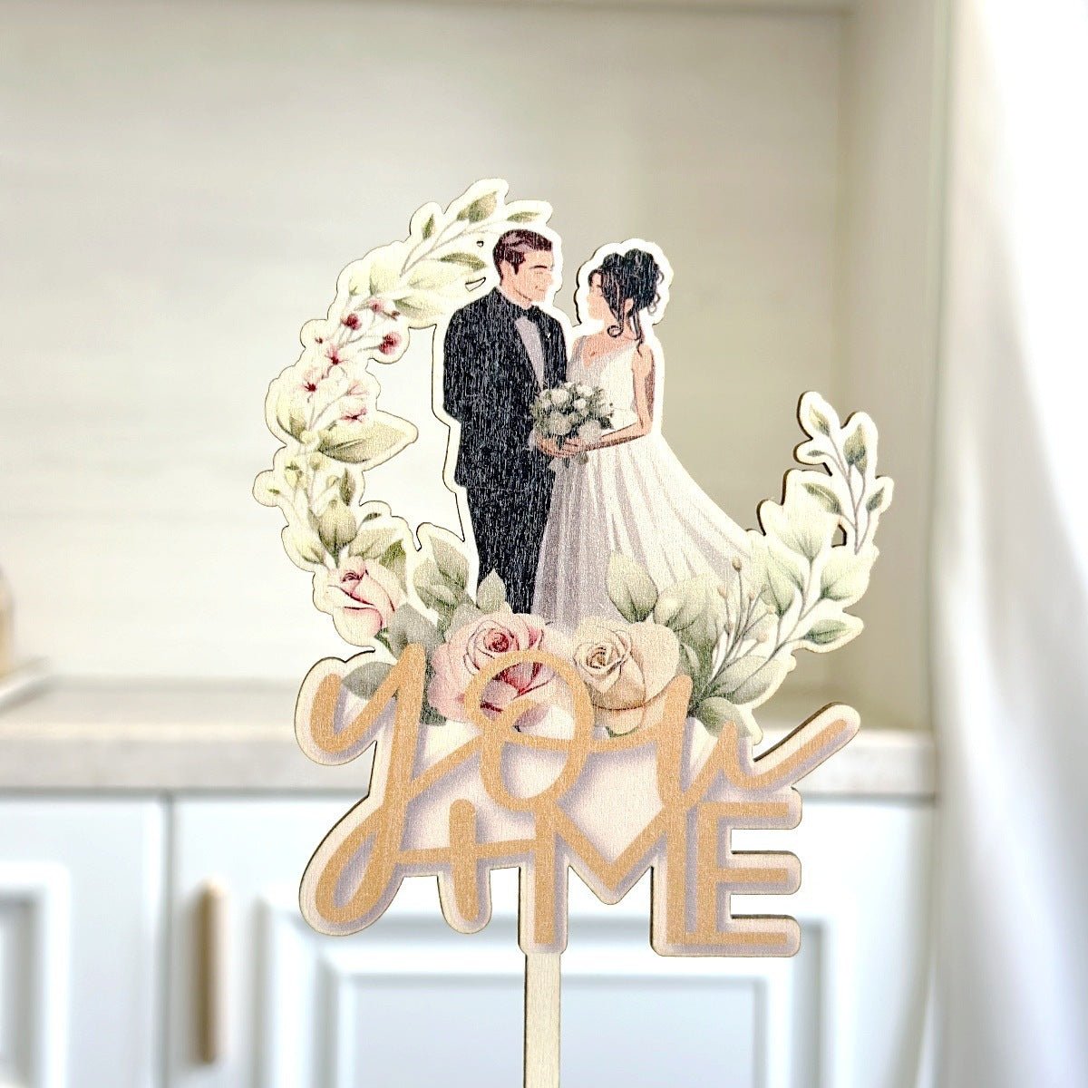 Ins Style MRMRS Color Printing Acrylic Cake Decoration Party Supplies