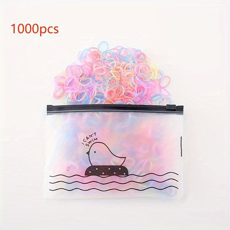 1000pcs 1000 Pcs Colorful High Elastic Hair Ties for Girls and Teens - Party Favors, Holiday Gifts