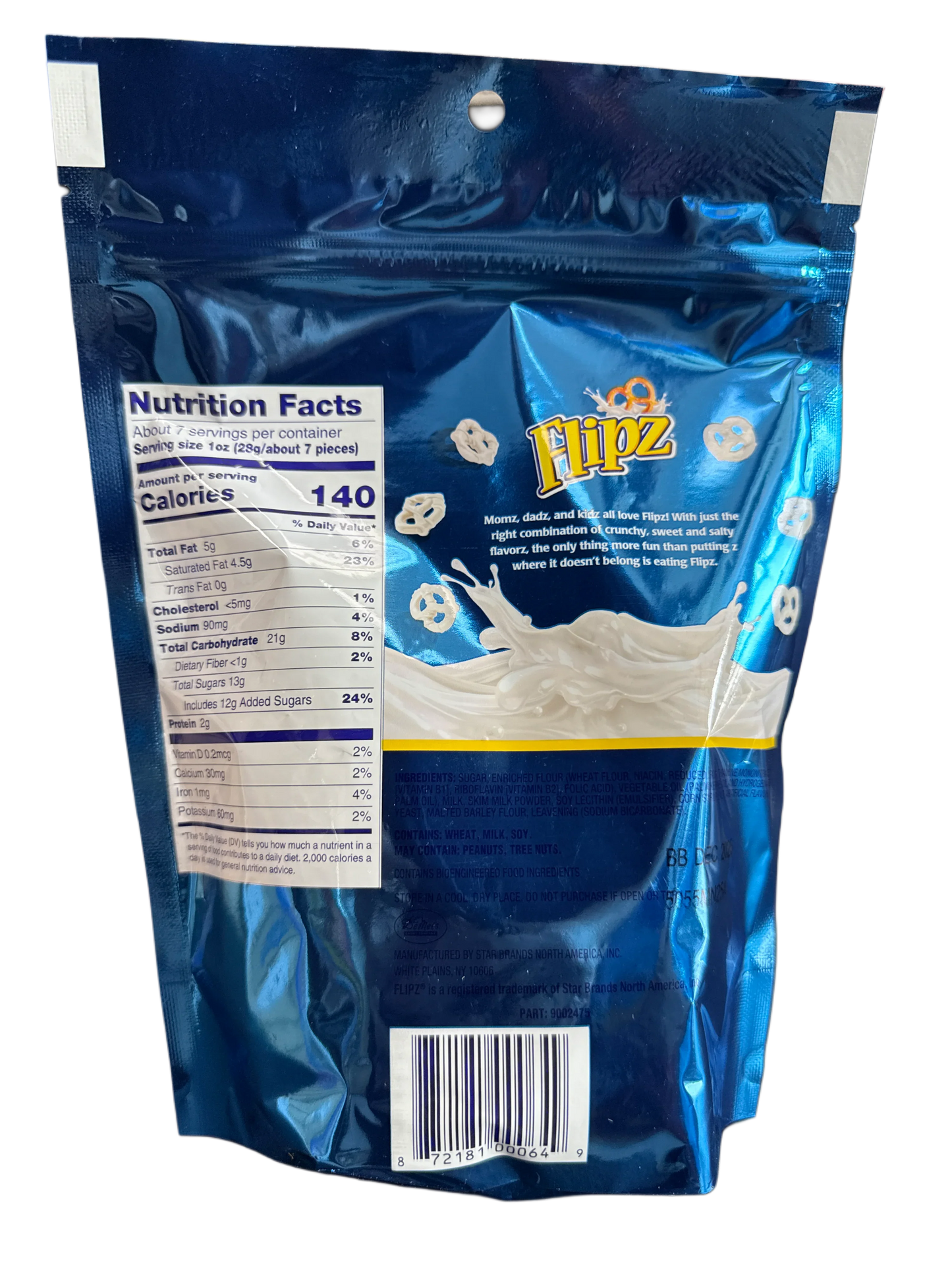 Flipz White Fudge Covered Pretzels 212G - U.S Edition