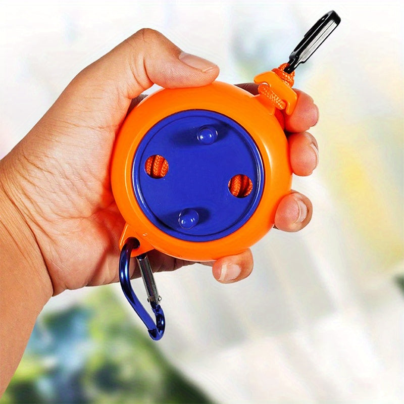 Portable Clothes Drying Line for Camping and Travel - Lightweight and Compact with 12 Clothespins Included