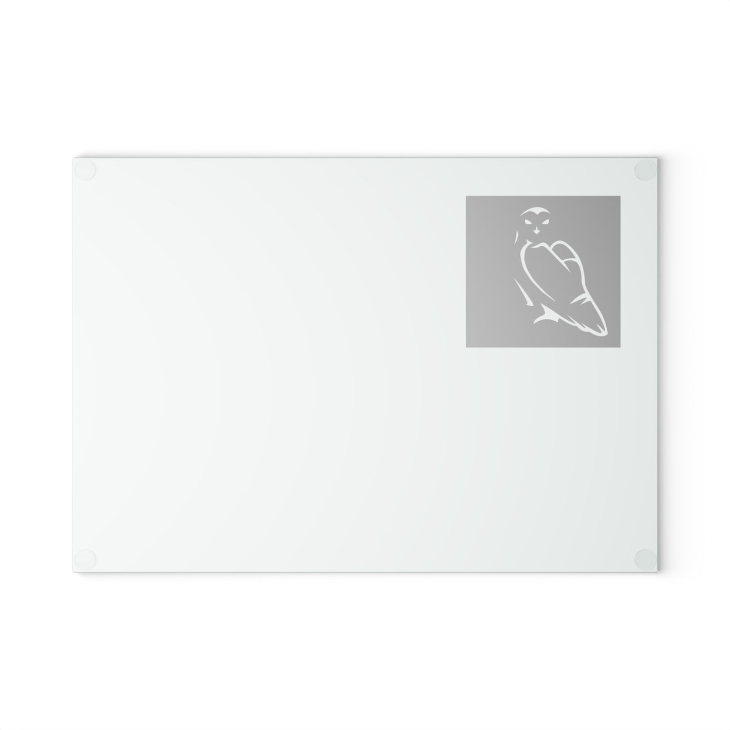 Elegant Glass Cutting Board with Owl Design | Kitchen Decor, Gift for Chefs, Housewarming, Wedding, Bird Lover's Gift