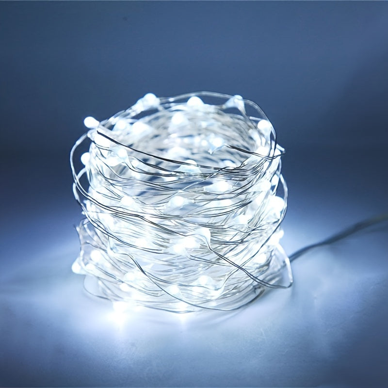 1pc Creative String Lights For Bedroom, Party, Wedding, For Outdoor Camping Hiking, Christmas Halloween Decoration, Lights 1m10/2m20/3m30/5m50/10m100LED, Gifts For Mom, Mother's Day, Ramadan Valentine's Day Decoration