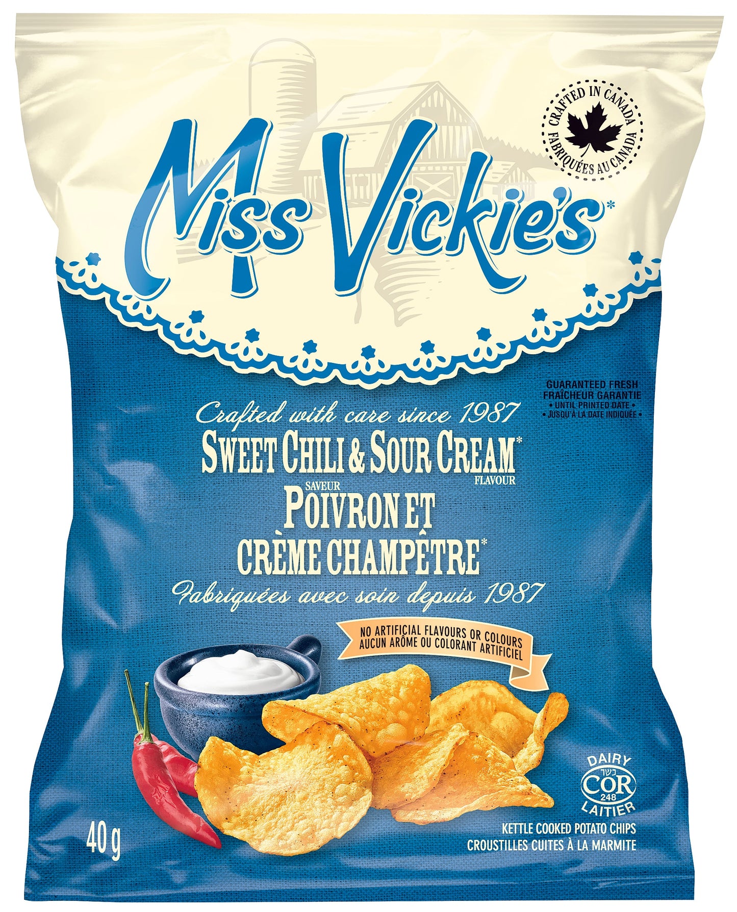 Chip Potato Sweet Chili&Sour Cream - 40 x 40 g - Miss Vickie's - Restaurant and Foodservice Ingredients - Canadian Distribution-0