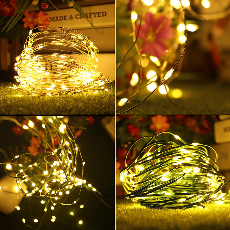 1pc Creative String Lights For Bedroom, Party, Wedding, For Outdoor Camping Hiking, Christmas Halloween Decoration, Lights 1m10/2m20/3m30/5m50/10m100LED, Gifts For Mom, Mother's Day, Ramadan Valentine's Day Decoration