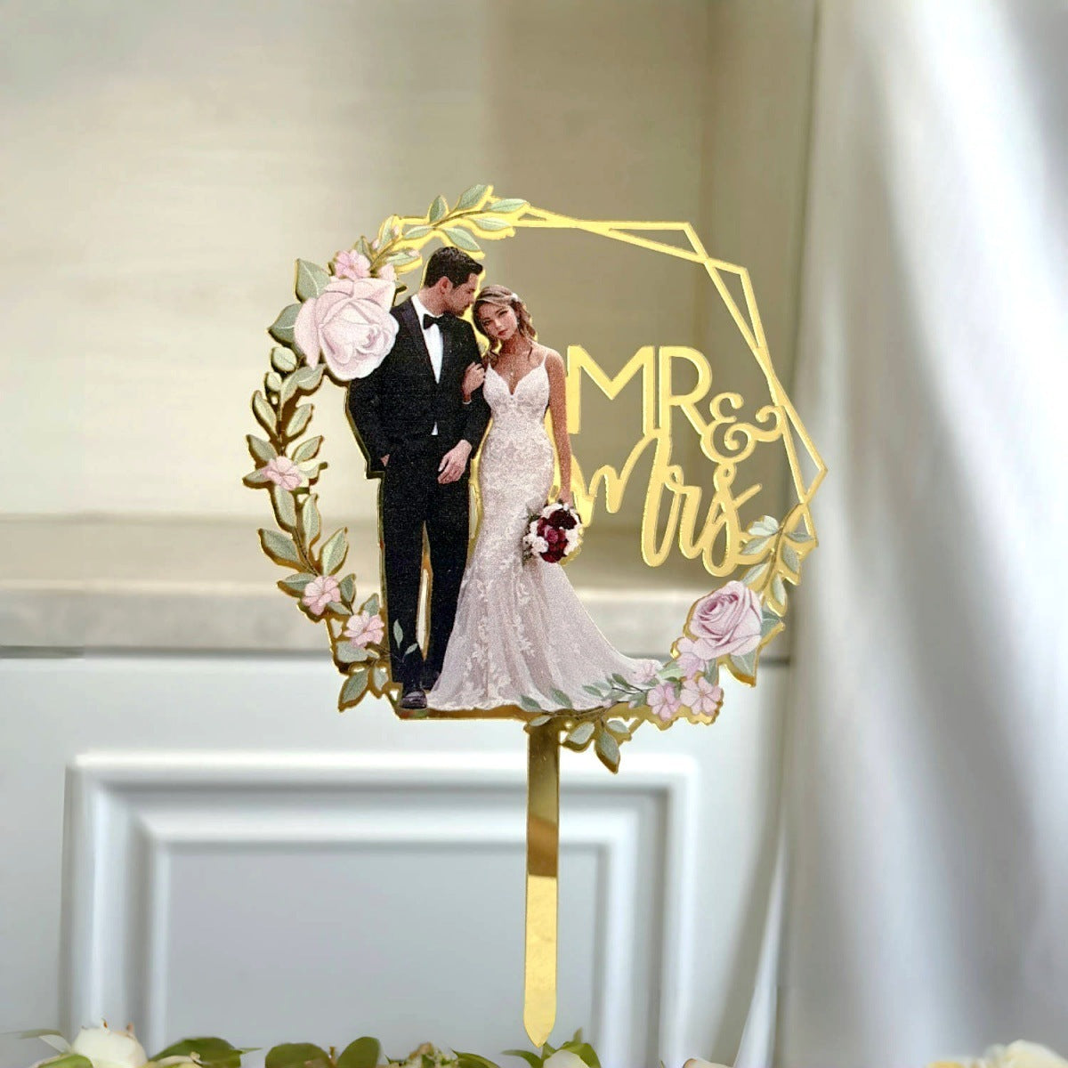 Ins Style MRMRS Color Printing Acrylic Cake Decoration Party Supplies