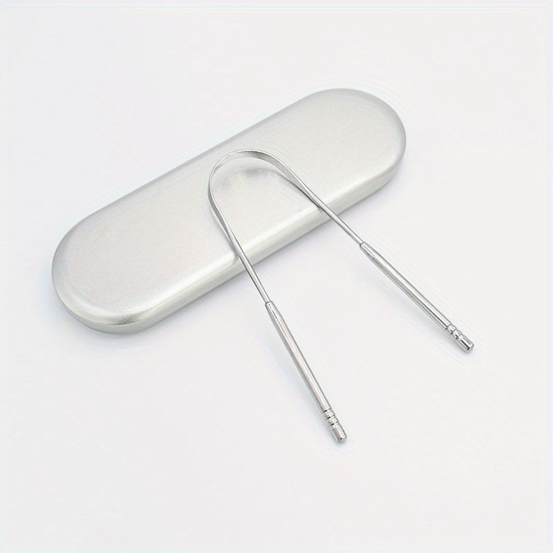 Tongue Scraper, Halitosis Reduction, Stainless Steel Tongue Cleaner, Metal Scraper, Tongue Scraper Cleaner For Fresh Breath