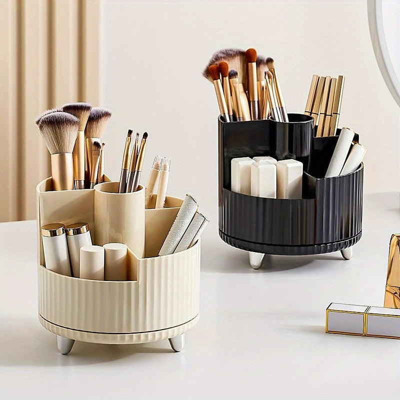 1pc Cosmetic Storage Box, Rotating Pen Holder For Dresser Desktop, Large Capacity Makeup Brush Lipstick Storage Rack, Teenager Gift, Makeup Organizer