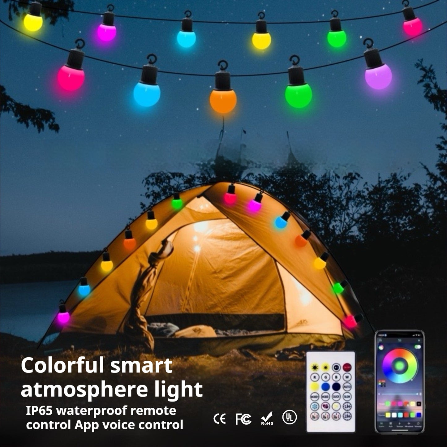Birthday Outdoor Courtyard Wedding Party Decoration Smart Remote Control
