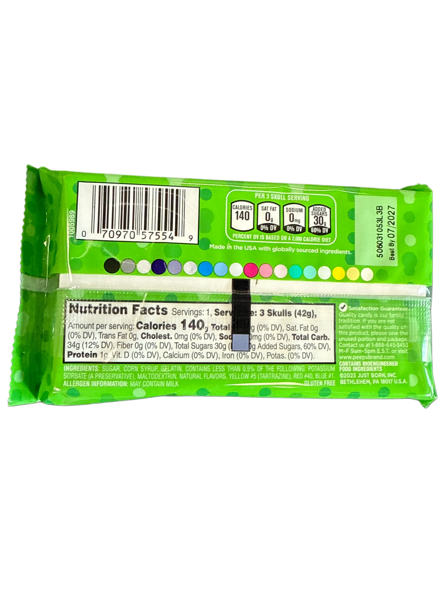 Peeps Marshmallow Halloween Skulls Three Pack 42G - U.S Edition