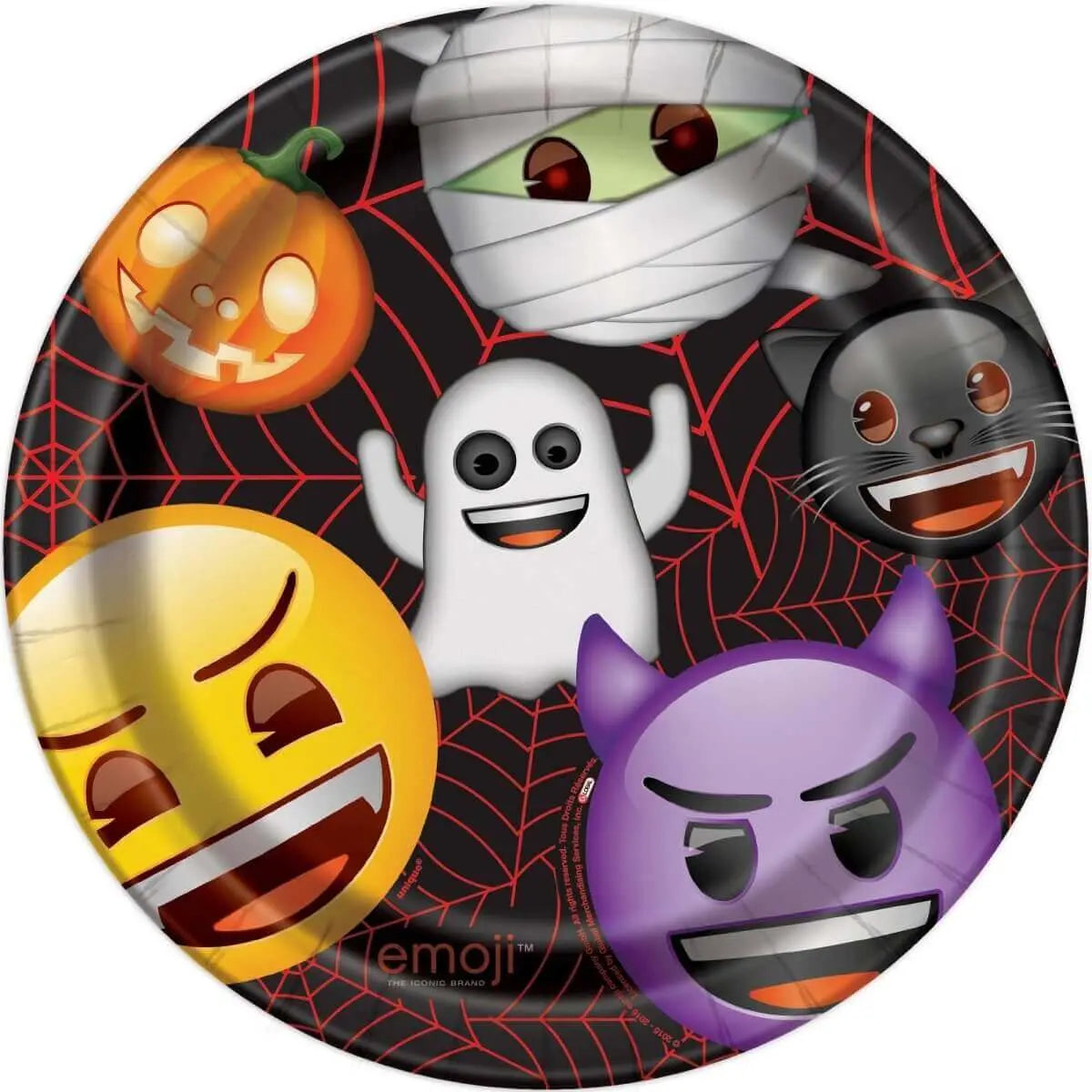9" Emoji Halloween Paper Plates (8ct)-0