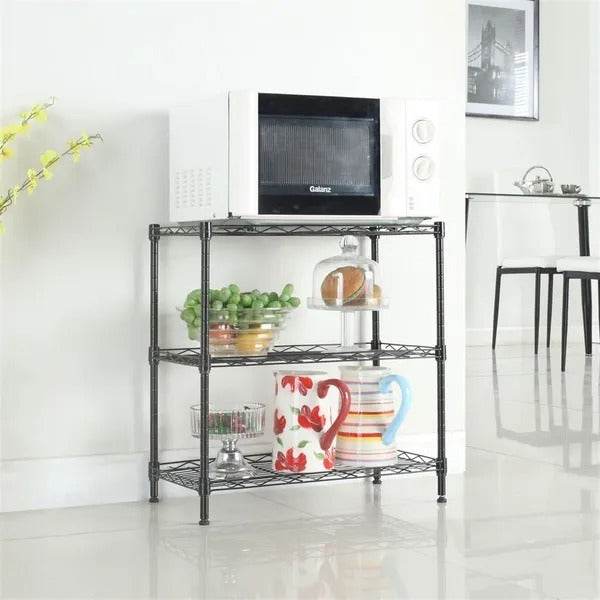 Concise 3 Layers Carbon Steel PP Storage Rack, Kitchen Storage Rack RT