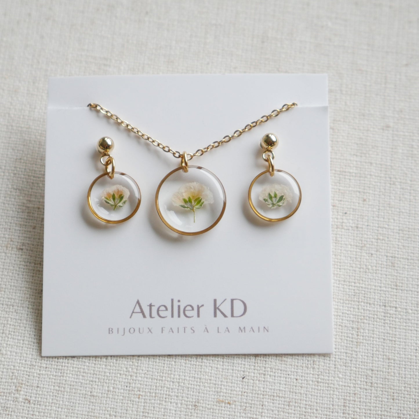 Parure gigi blanc - rond (petit)