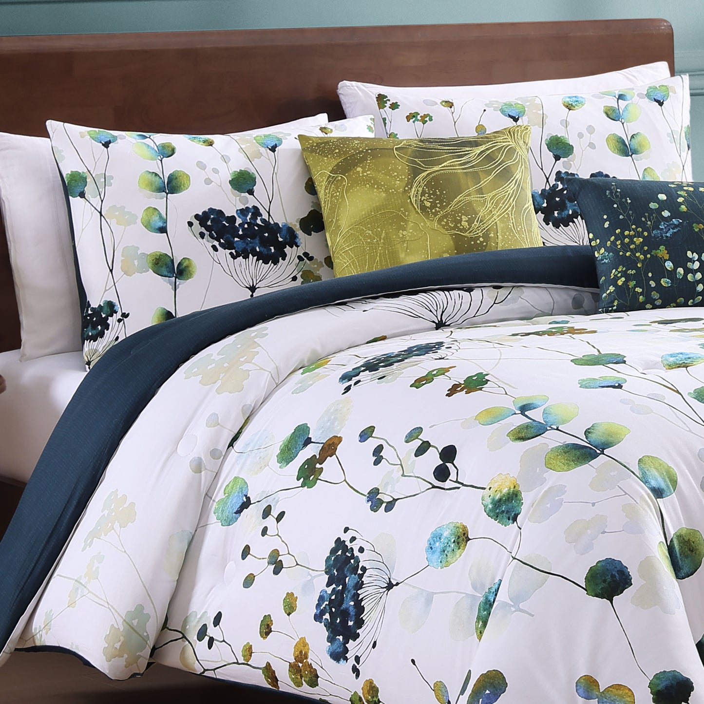 Bebejan Abstract Vines 5 Piece Reversible Comforter Set-2