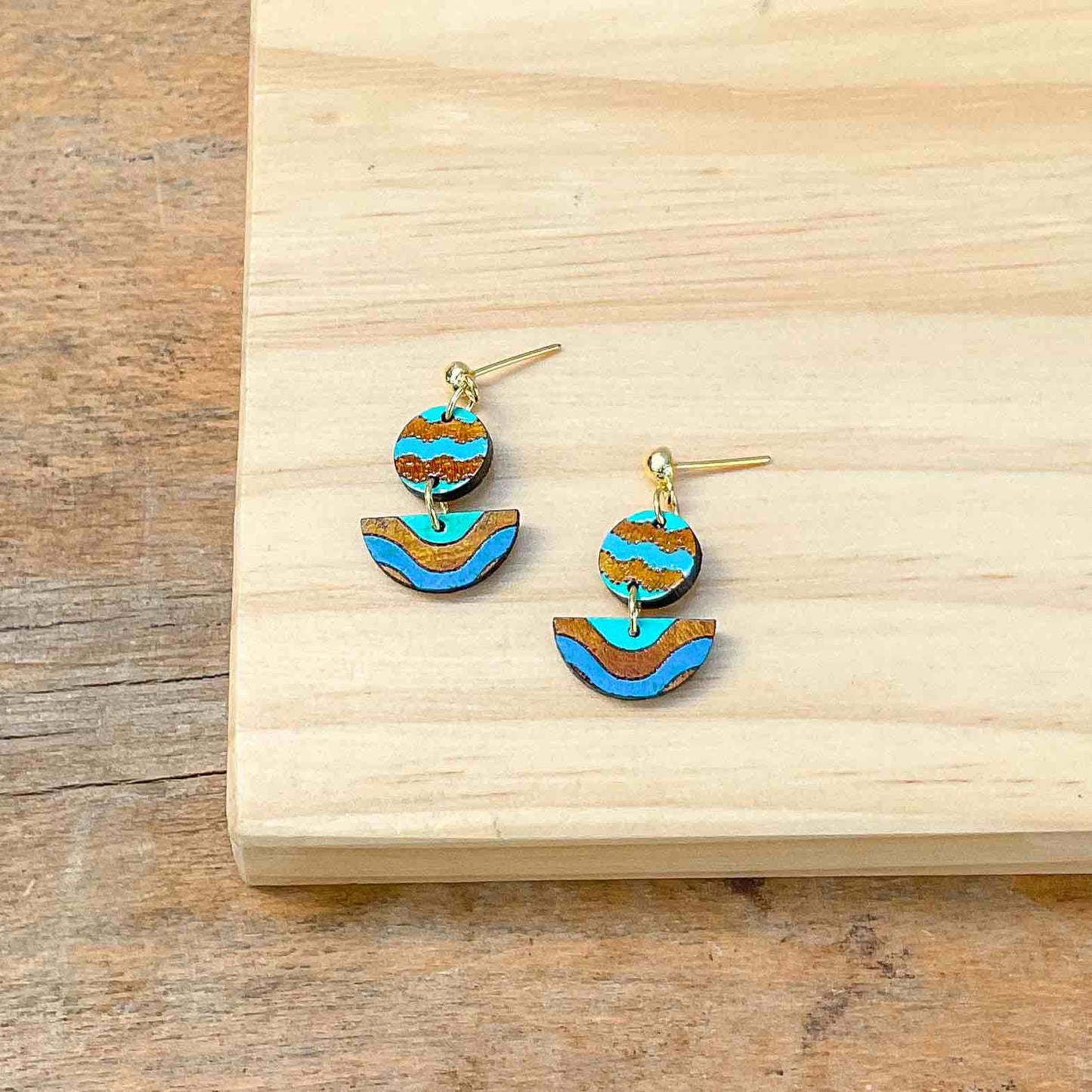 Ada & Cecek Recycled Wood Earrings-2