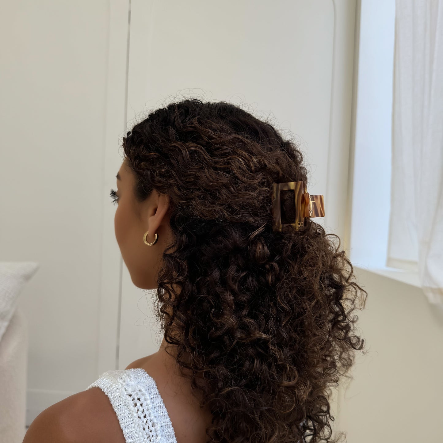 Ecofriendly Acetate Midi Clip - Hazel Honey-2