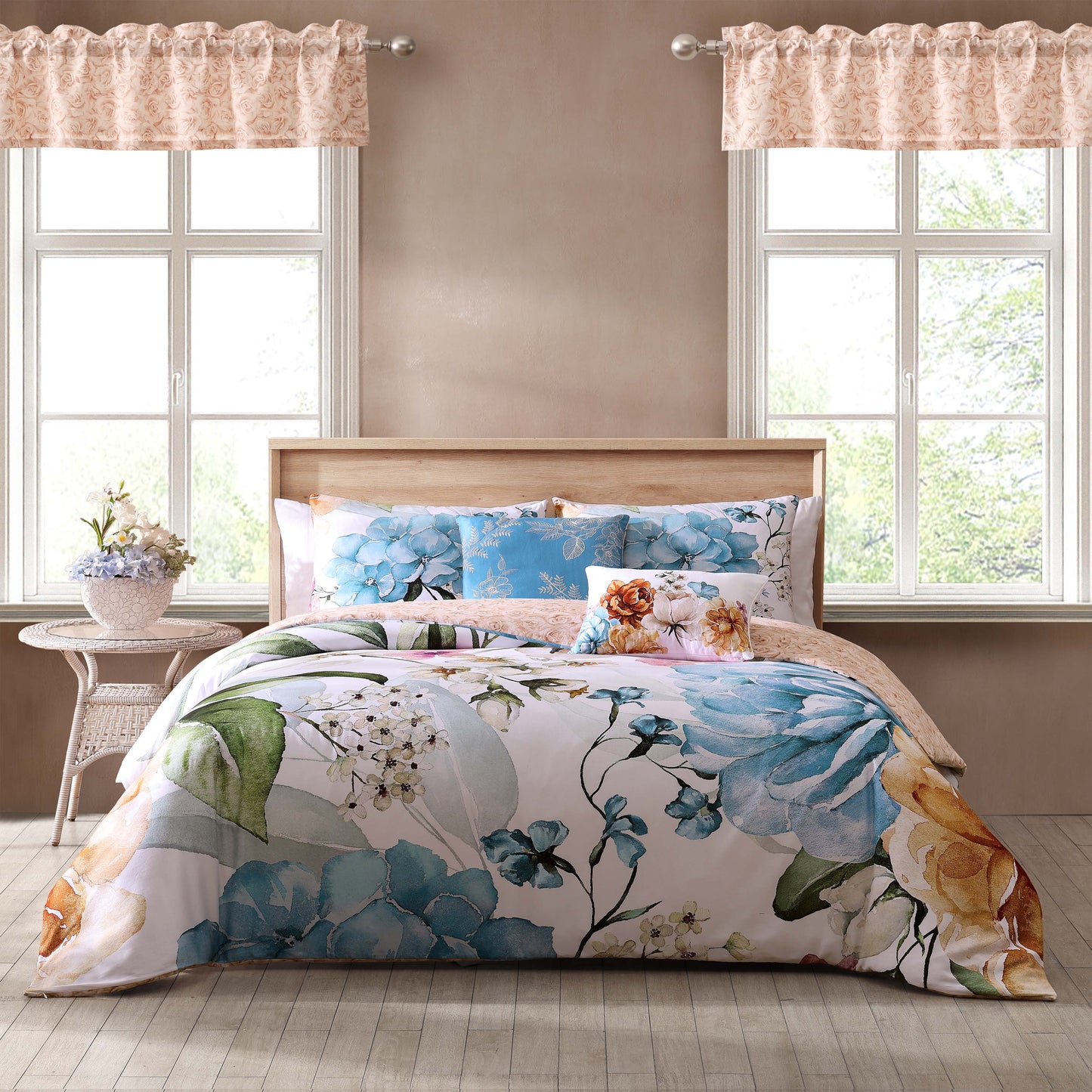 Bebejan Maia Blue 5 Piece Reversible Comforter Set-2