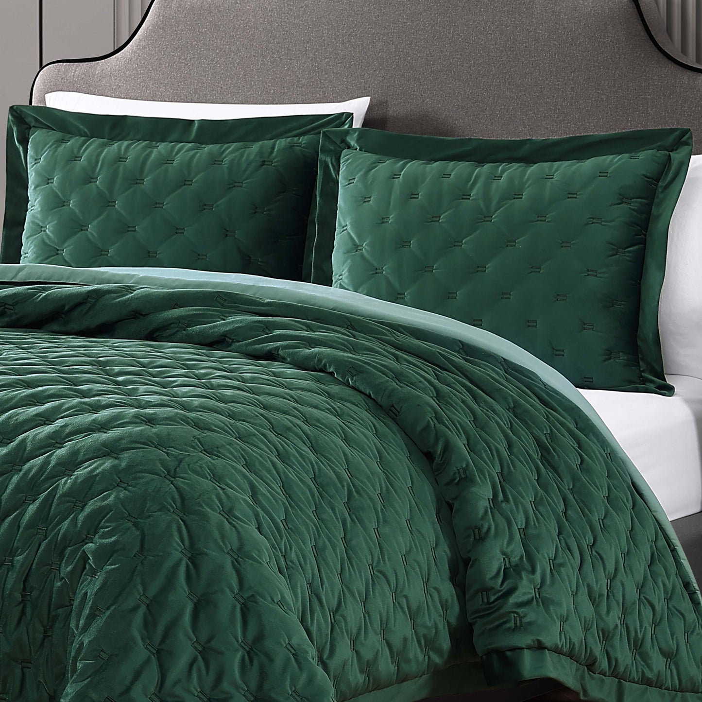 Bebejan 3 Piece Velvet Comforter Set-2