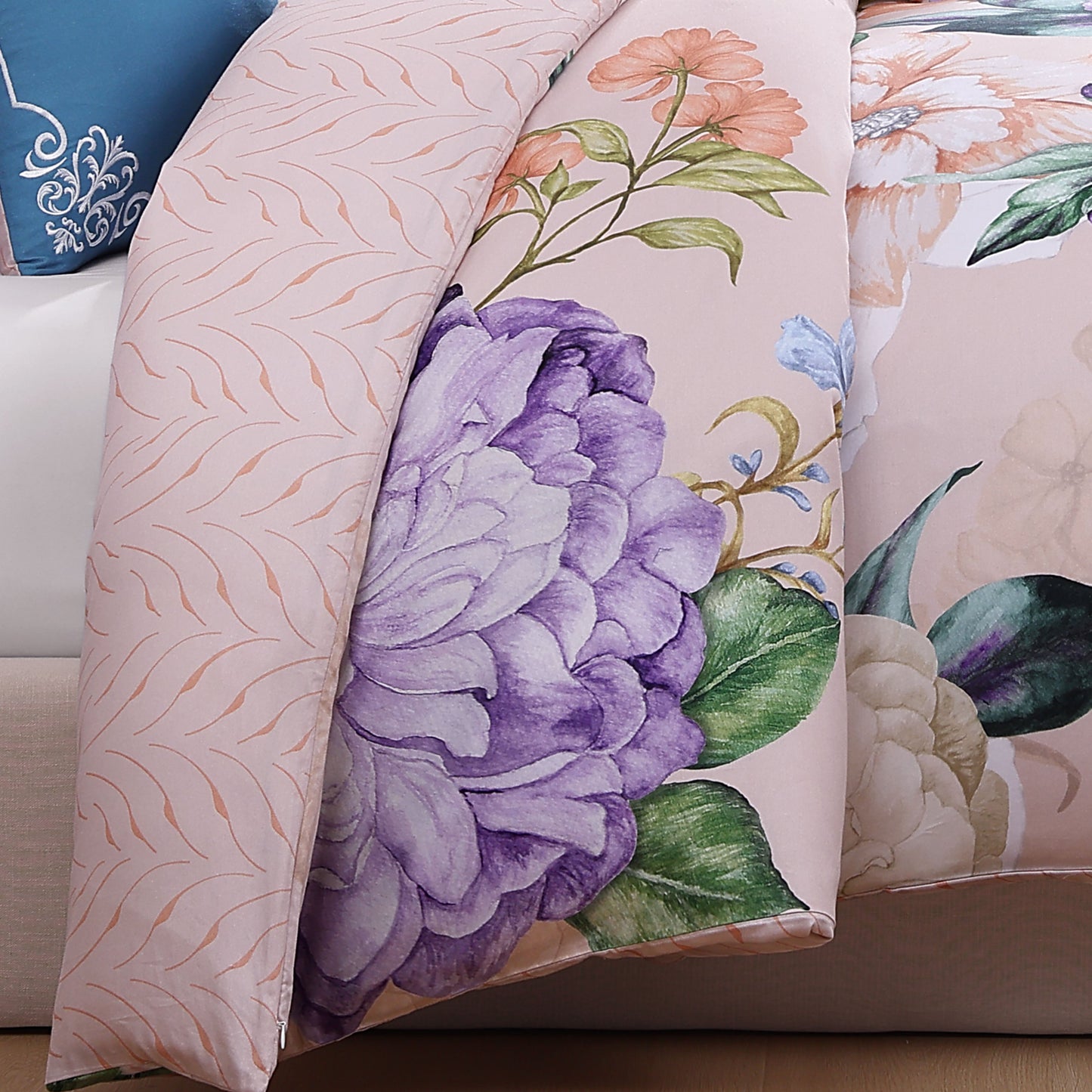 Bebejan Bright Bouquet 5 Piece Reversible Comforter Set-4