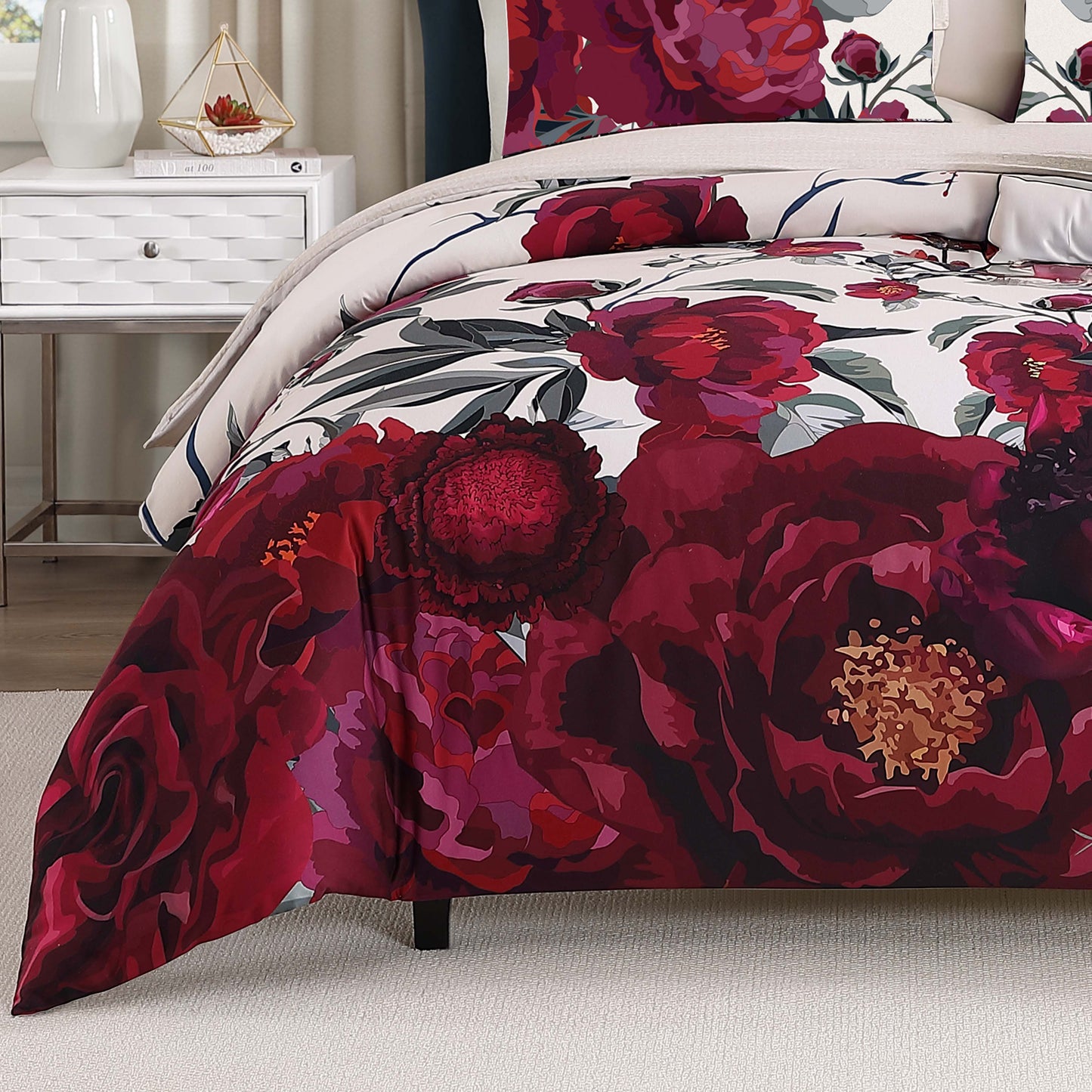 Bebejan Zinnia 3 Piece Reversible Comforter Set-2