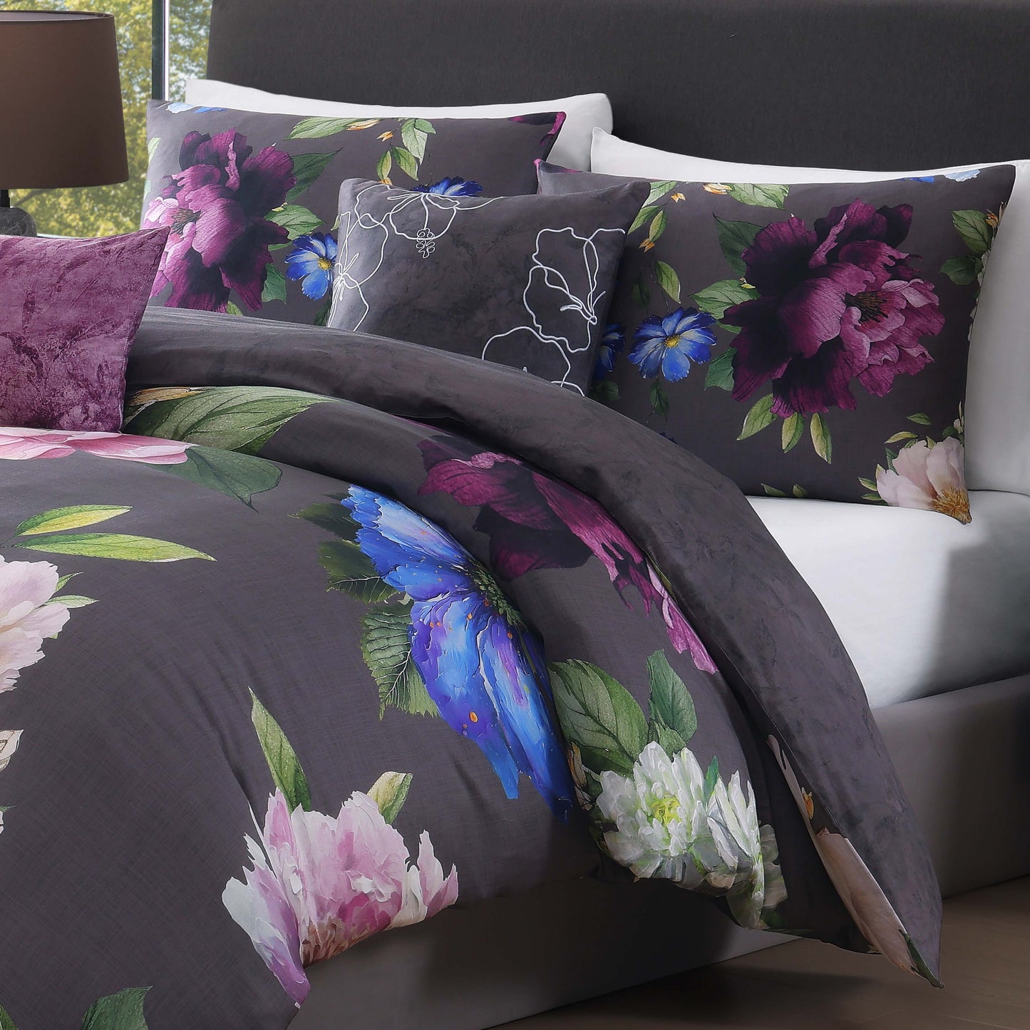 Bebejan Elegant Blossoms 5 Piece Reversible Comforter Set-2