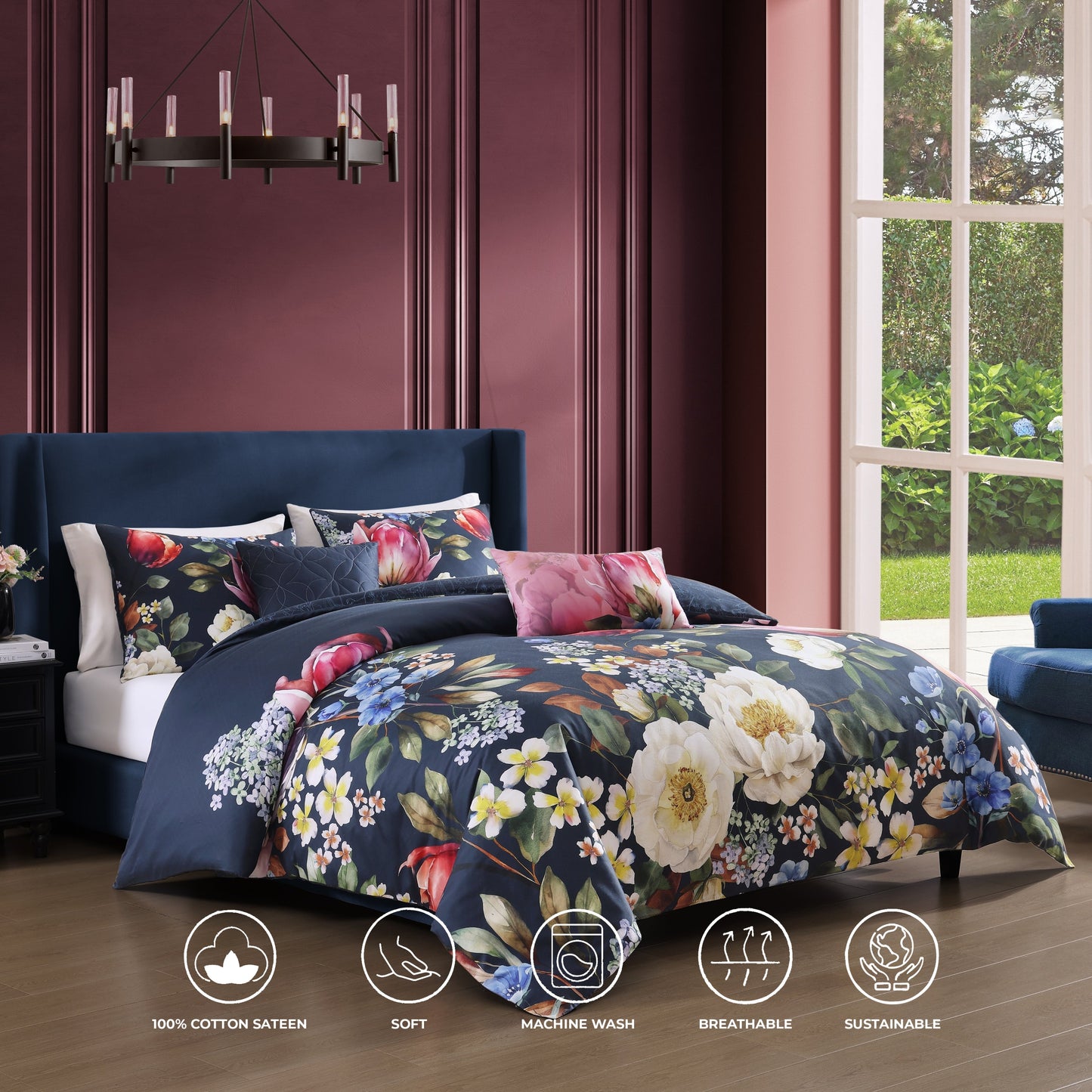 Bebejan Renaissance 5 Piece Reversible Comforter Set-1