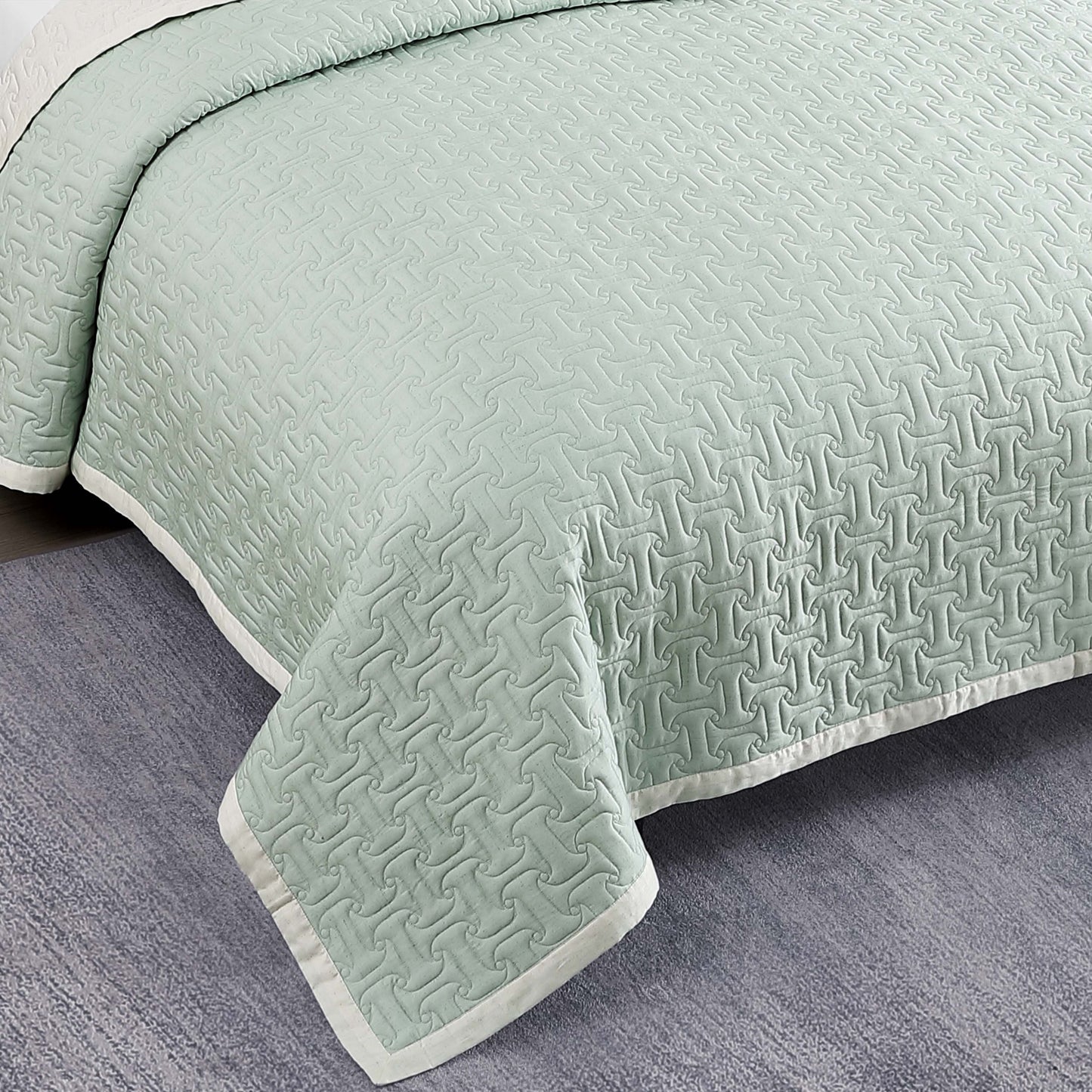 Bebejan 3 Piece Textured Quilted Coverlet Set-3
