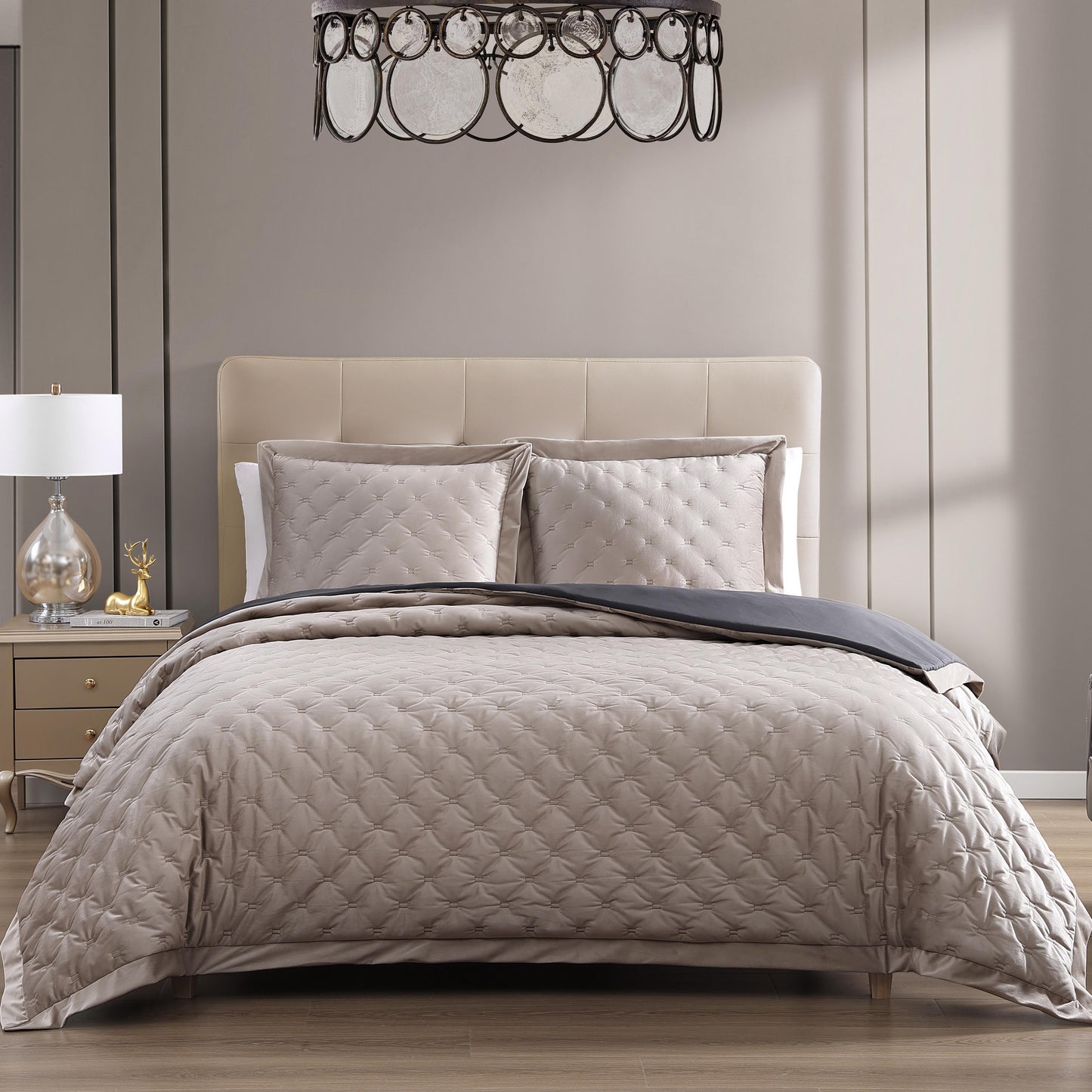Bebejan 3 Piece Velvet Comforter Set-7