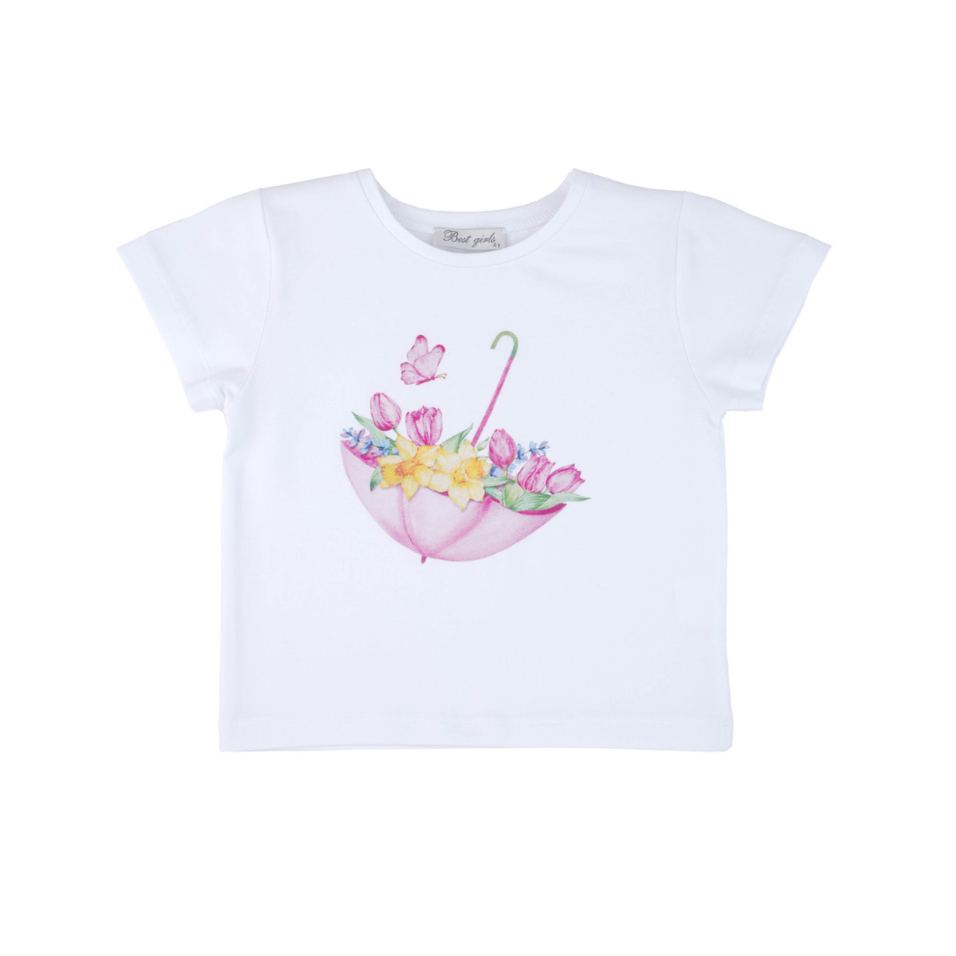 Tulip Umbrella Cotton Girls' Outfit-3