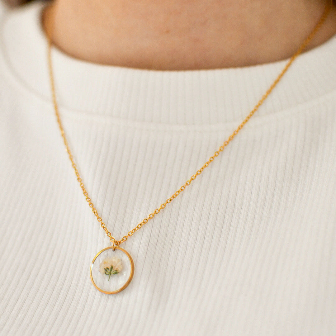 Collier Gigi - Soupir blanc - rond
